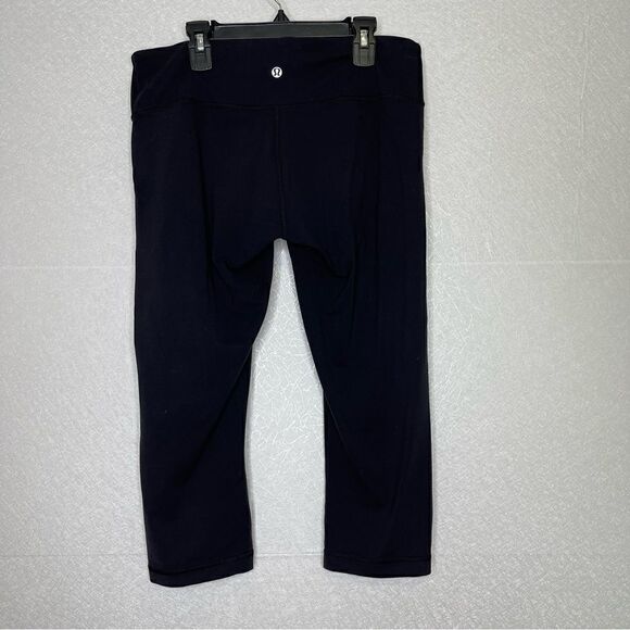 Lululemon Wunder Under 19” Crop Black Luon 10 - Picture 3 of 5